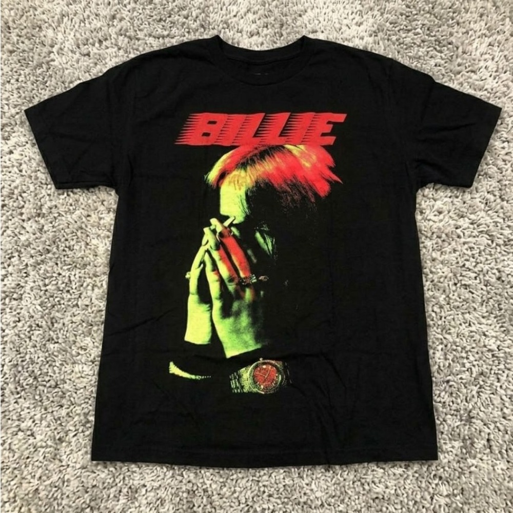 Billie Eilish Hands and Face Graphic Tee - Size M